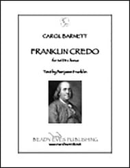 Franklin Credo SATB choral sheet music cover Thumbnail